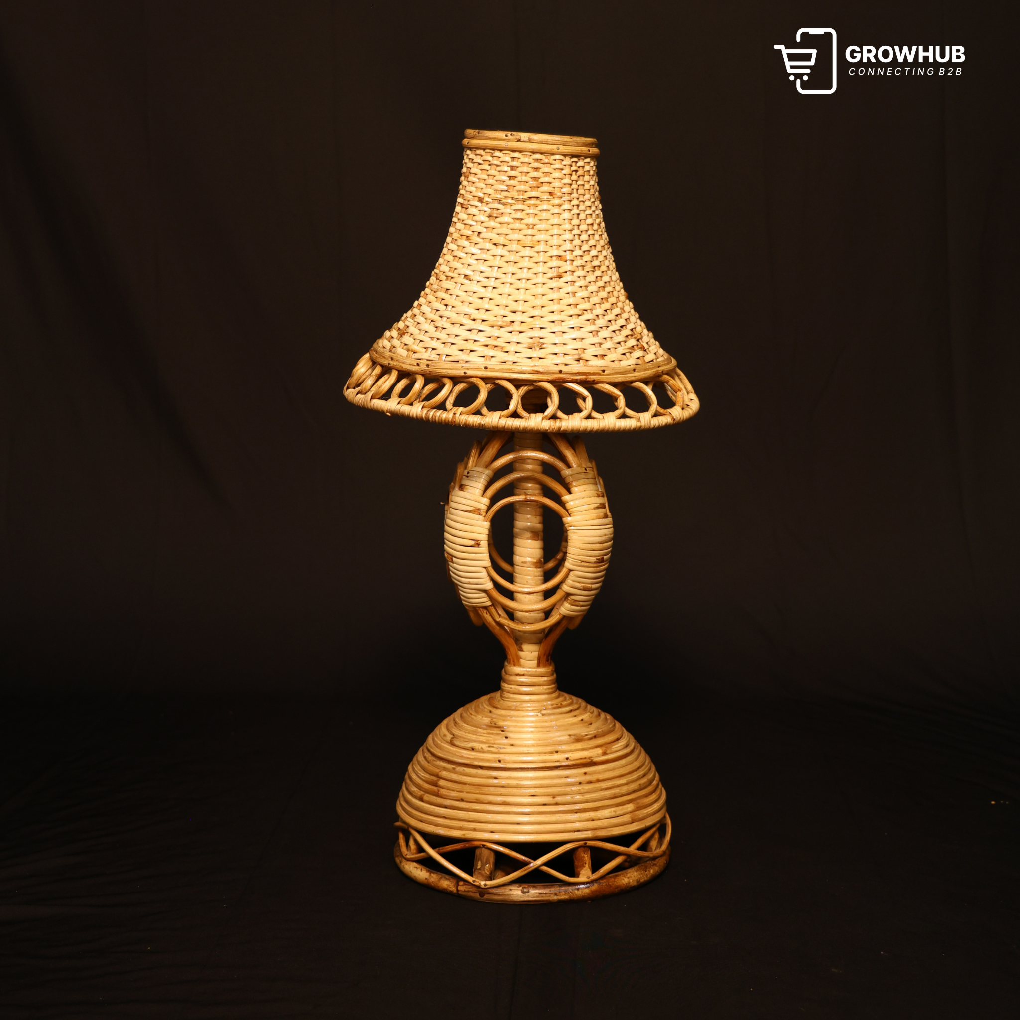 HANDCRAFTED CANE & BAMBOO TABLE LAMP