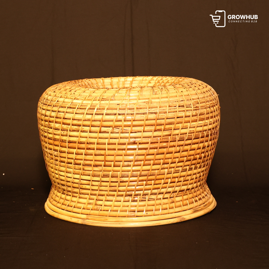 POUF RATTAN STOOL