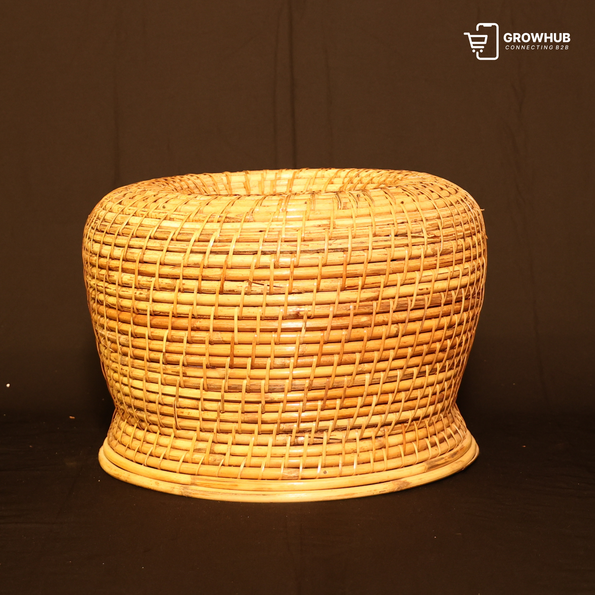 POUF RATTAN STOOL