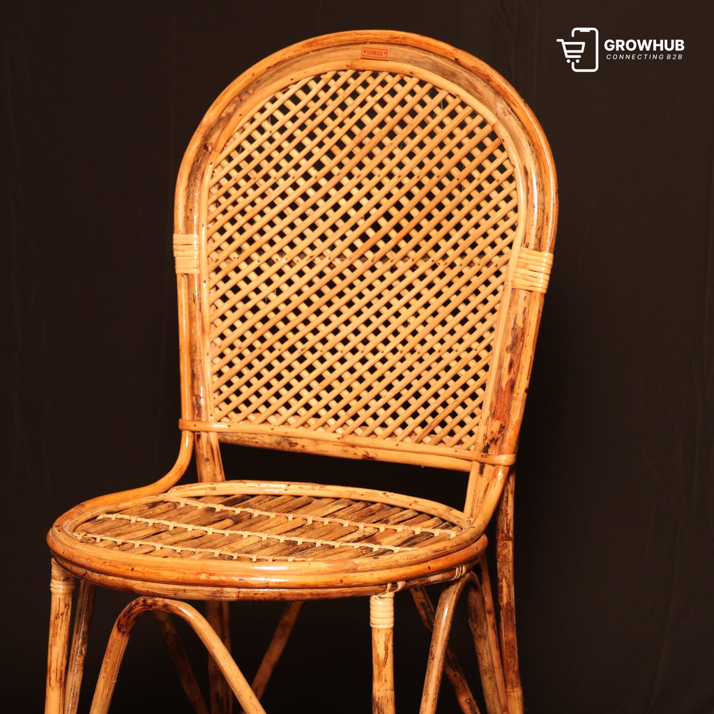WOVEN ARC CANE CHAIR
