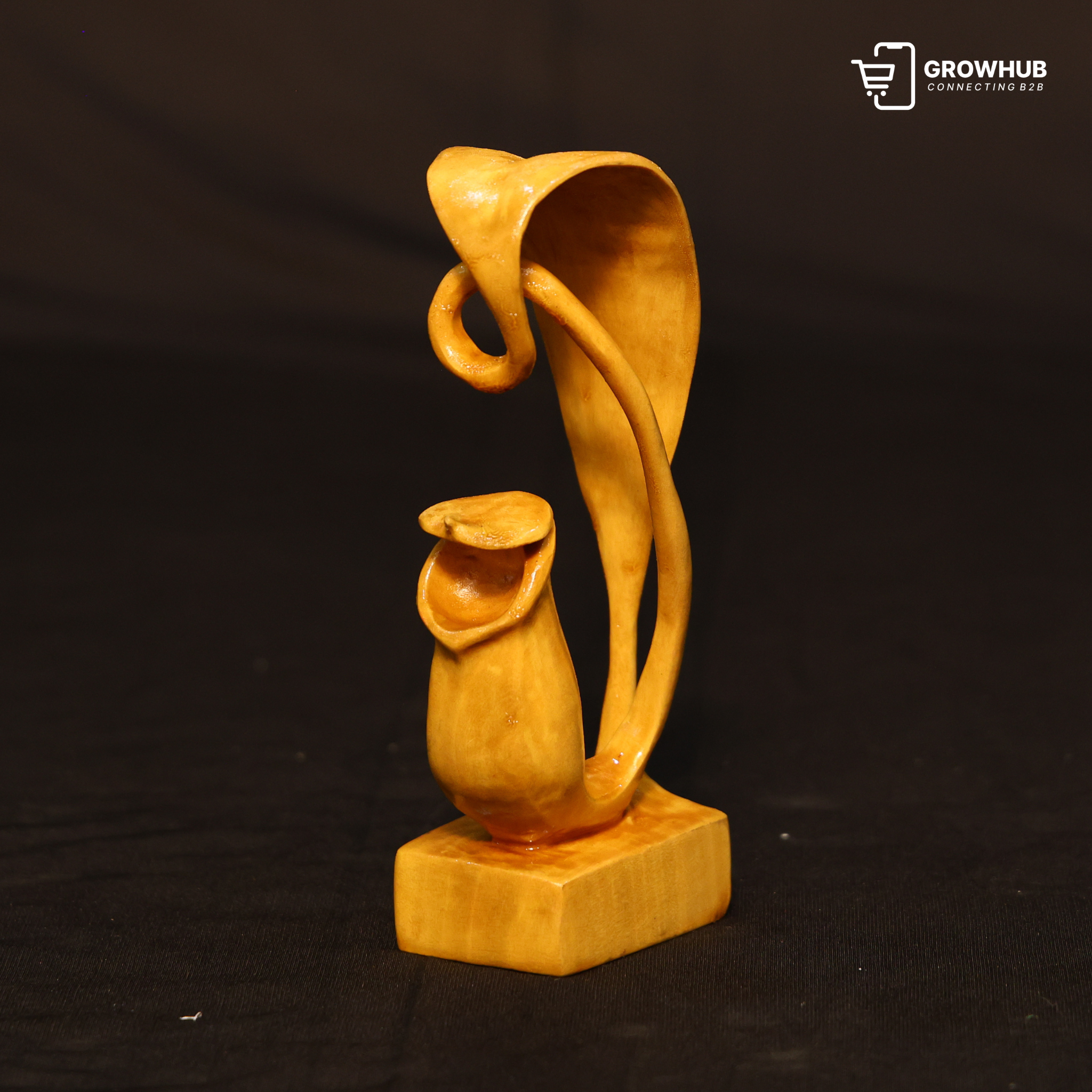 PITCHER PLANT ARTISAN WOODEN SCULPTURE
