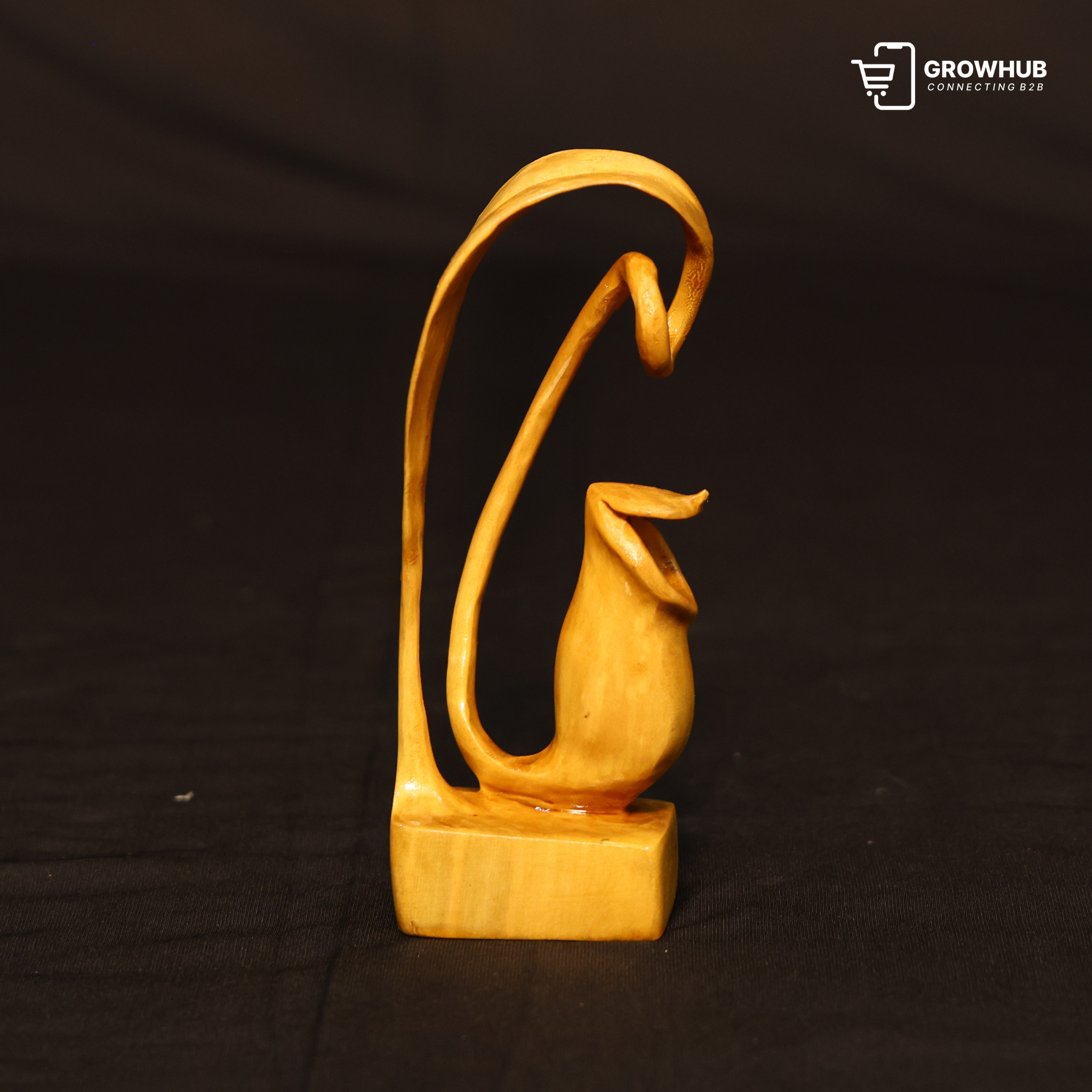 PITCHER PLANT ARTISAN WOODEN SCULPTURE
