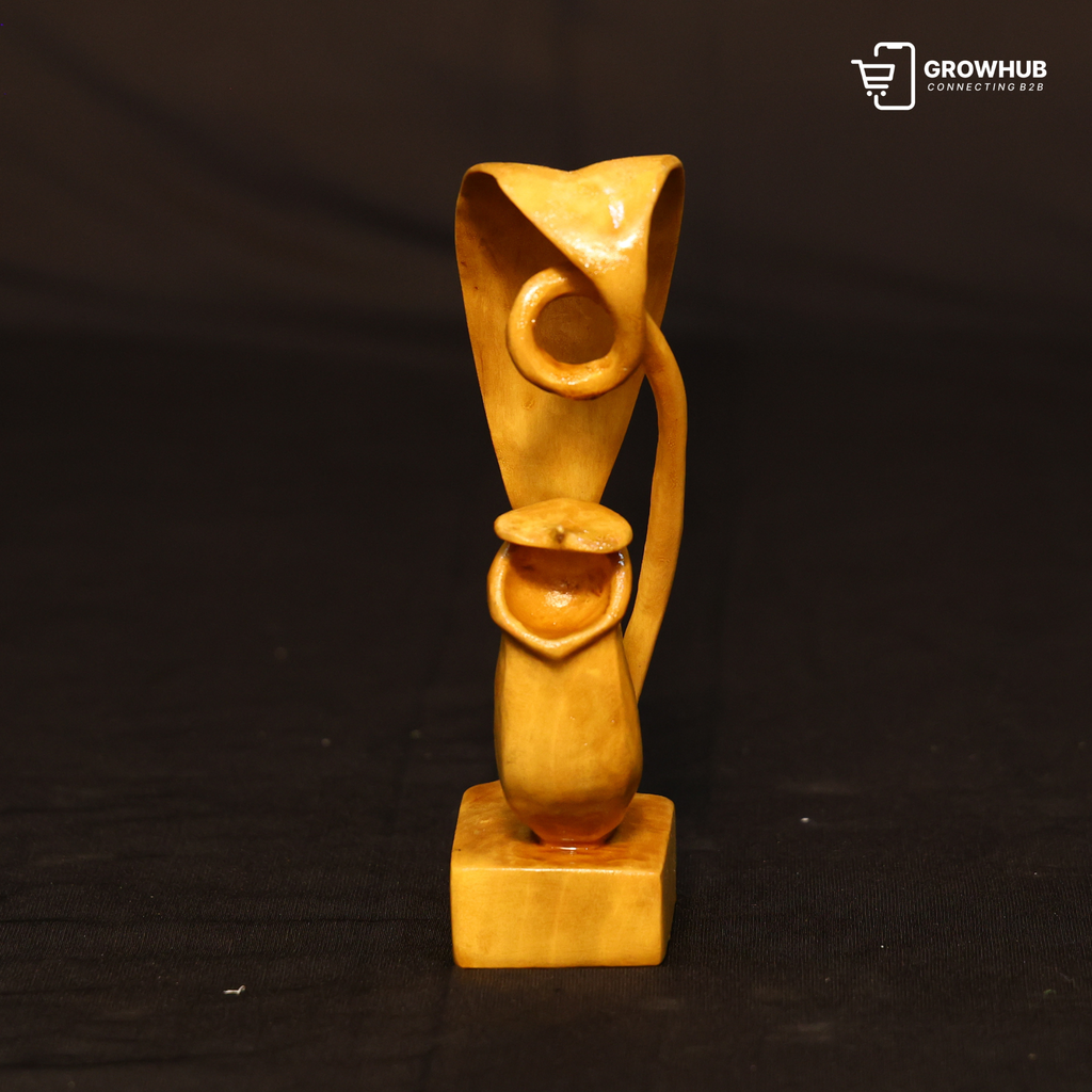 PITCHER PLANT ARTISAN WOODEN SCULPTURE