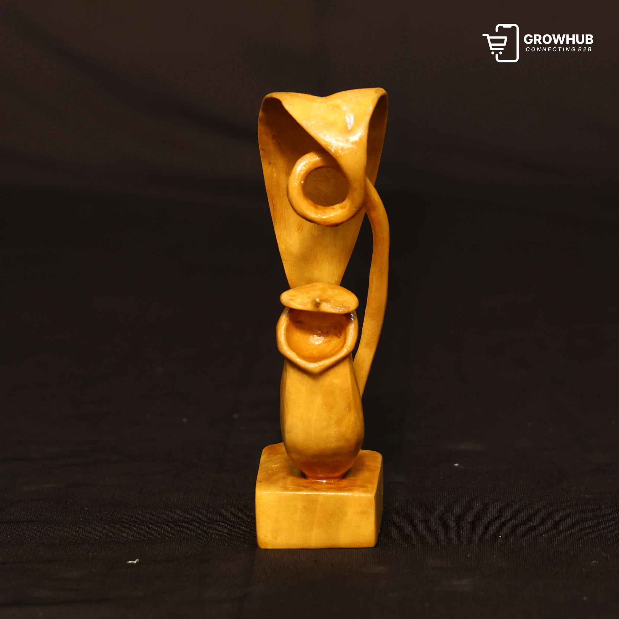 PITCHER PLANT ARTISAN WOODEN SCULPTURE