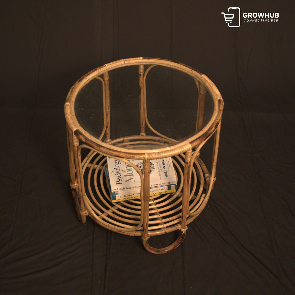 BOHO RATTAN SIDE TABLE