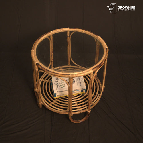 BOHO RATTAN SIDE TABLE