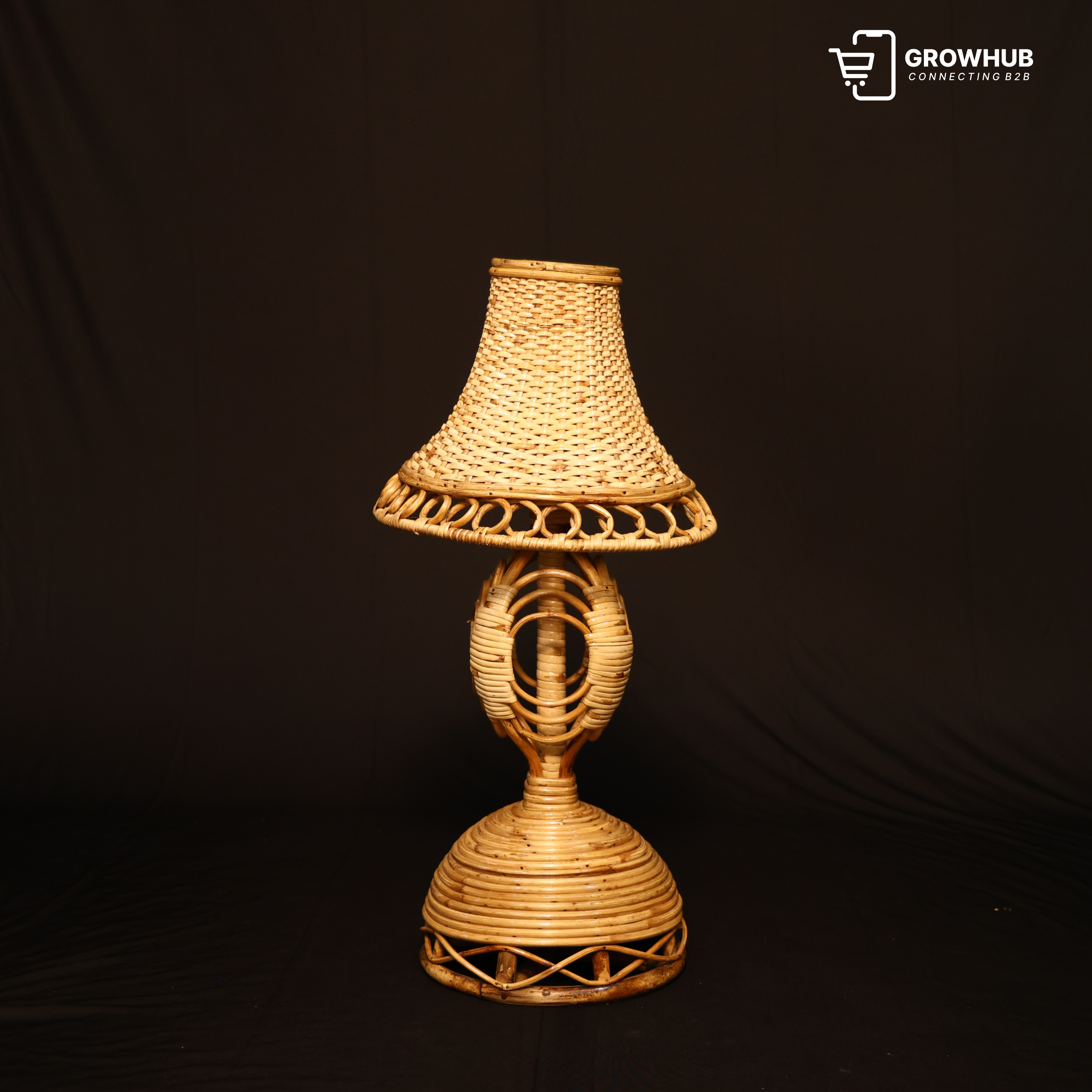 HANDWOVEN CANE BEDSIDE LIGHT
