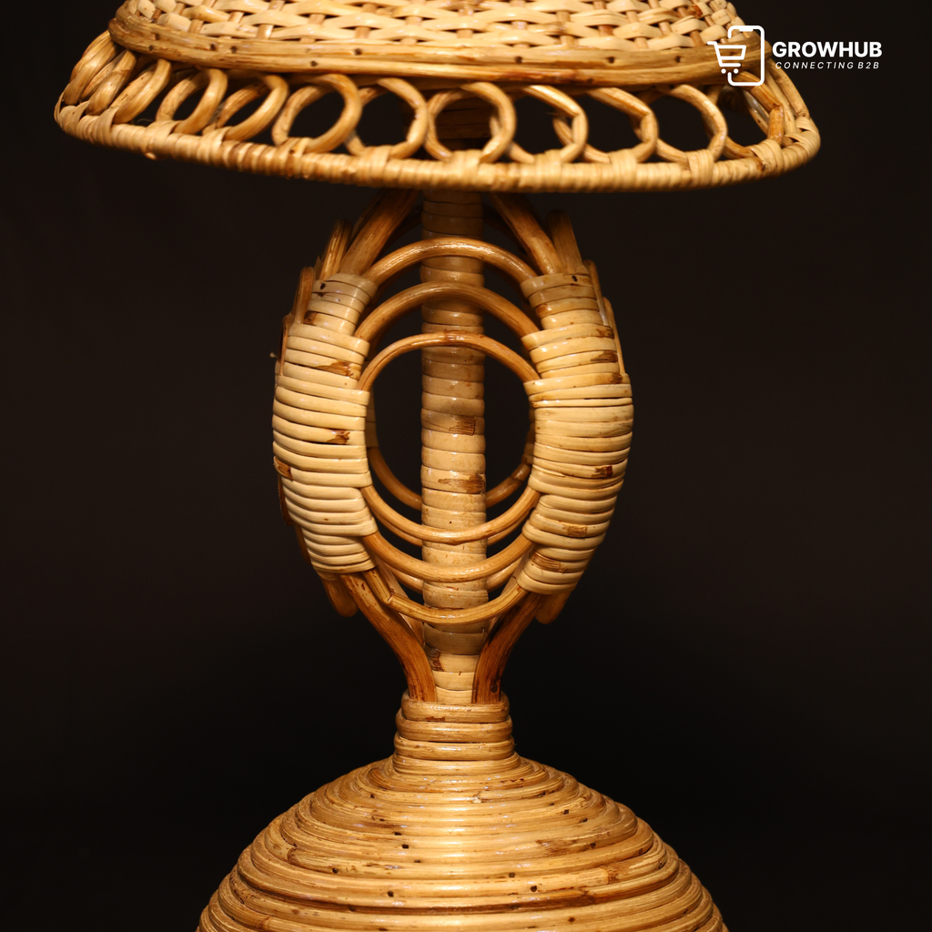HANDWOVEN CANE BEDSIDE LIGHT
