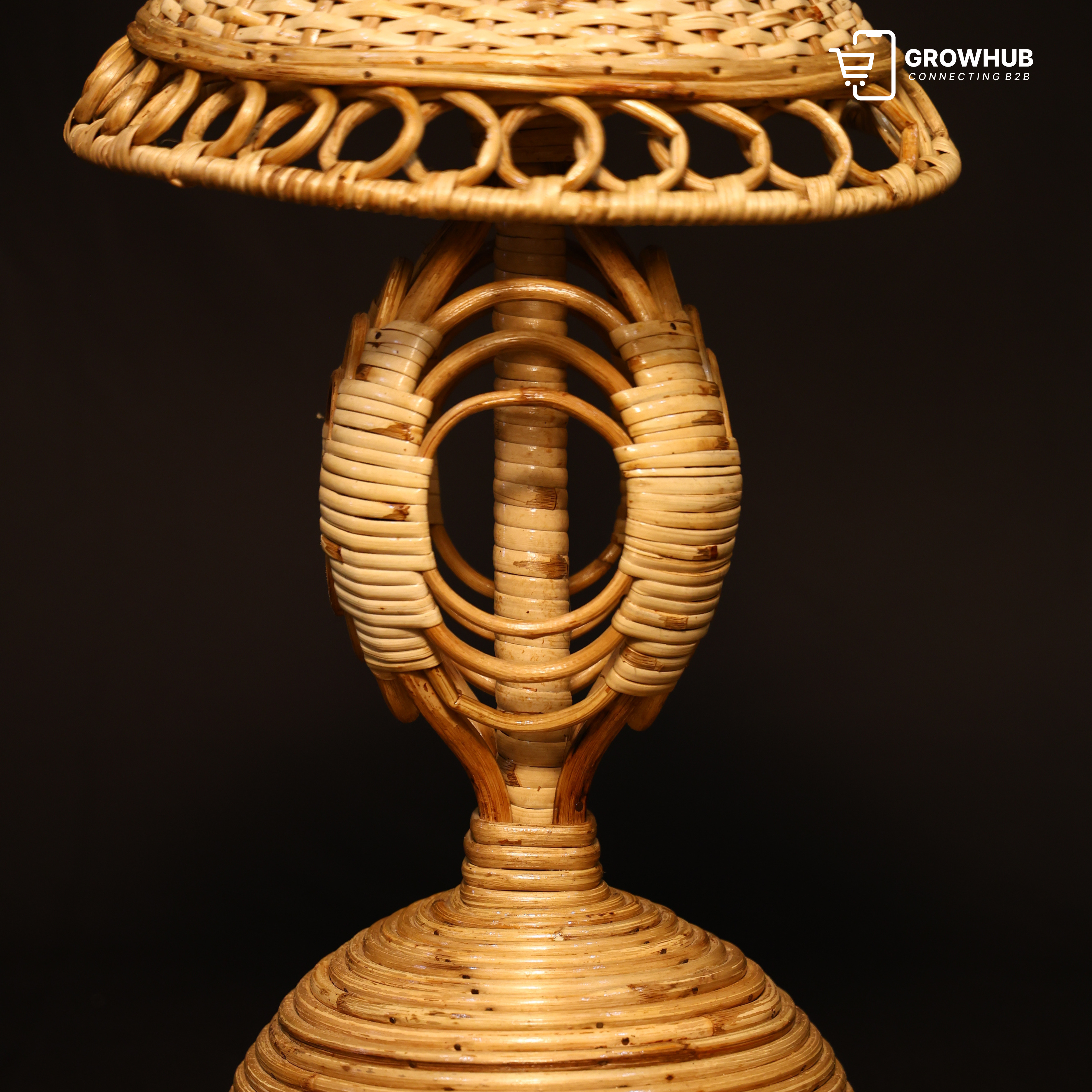 HANDWOVEN CANE BEDSIDE LIGHT