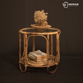 BOHO RATTAN SIDE TABLE