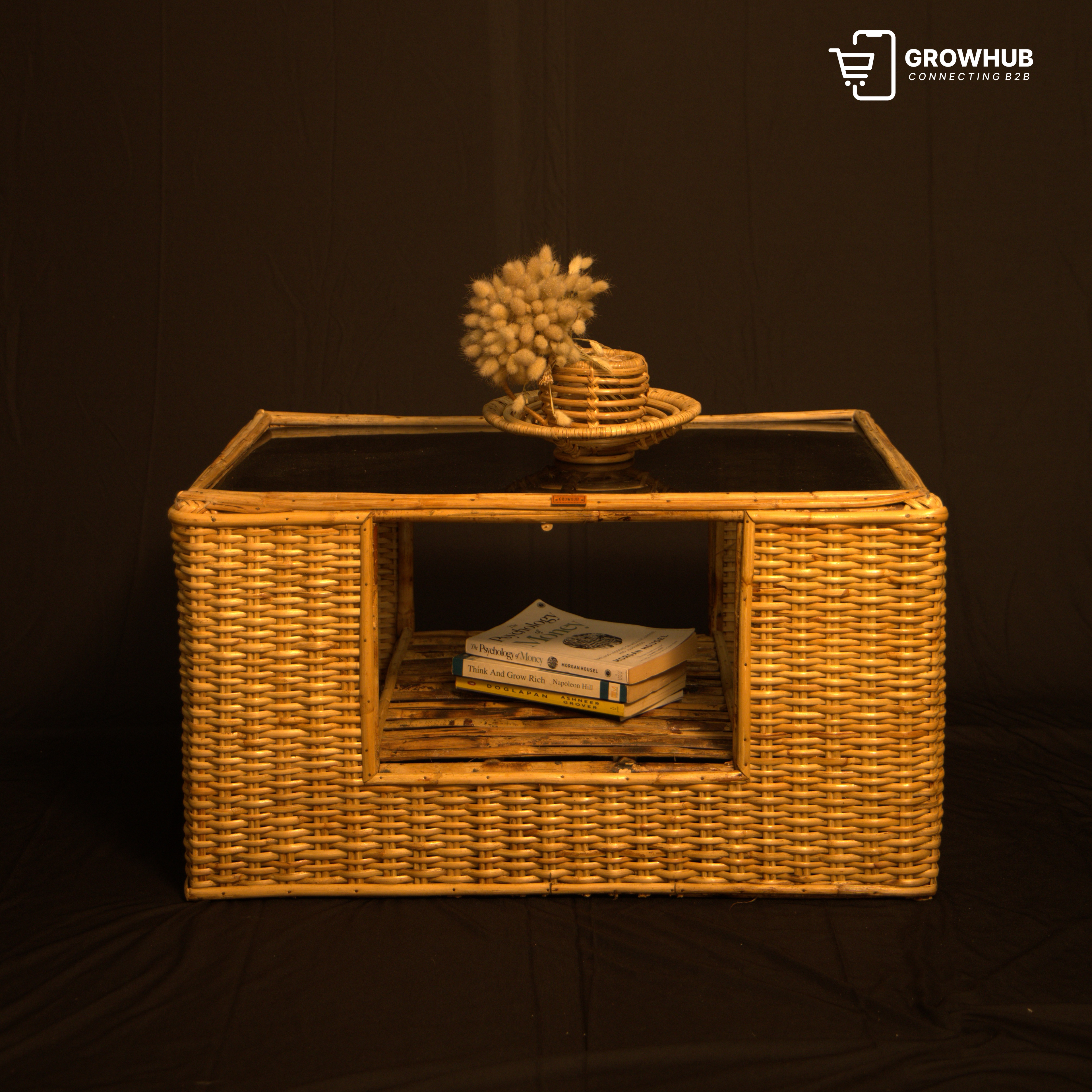 CANE & BAMBOO COFFEE TABLE