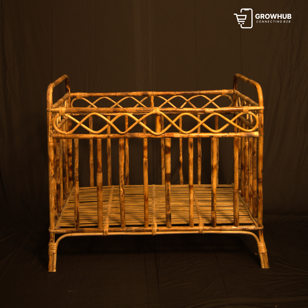 CANE & BAMBOO BABY CRIB