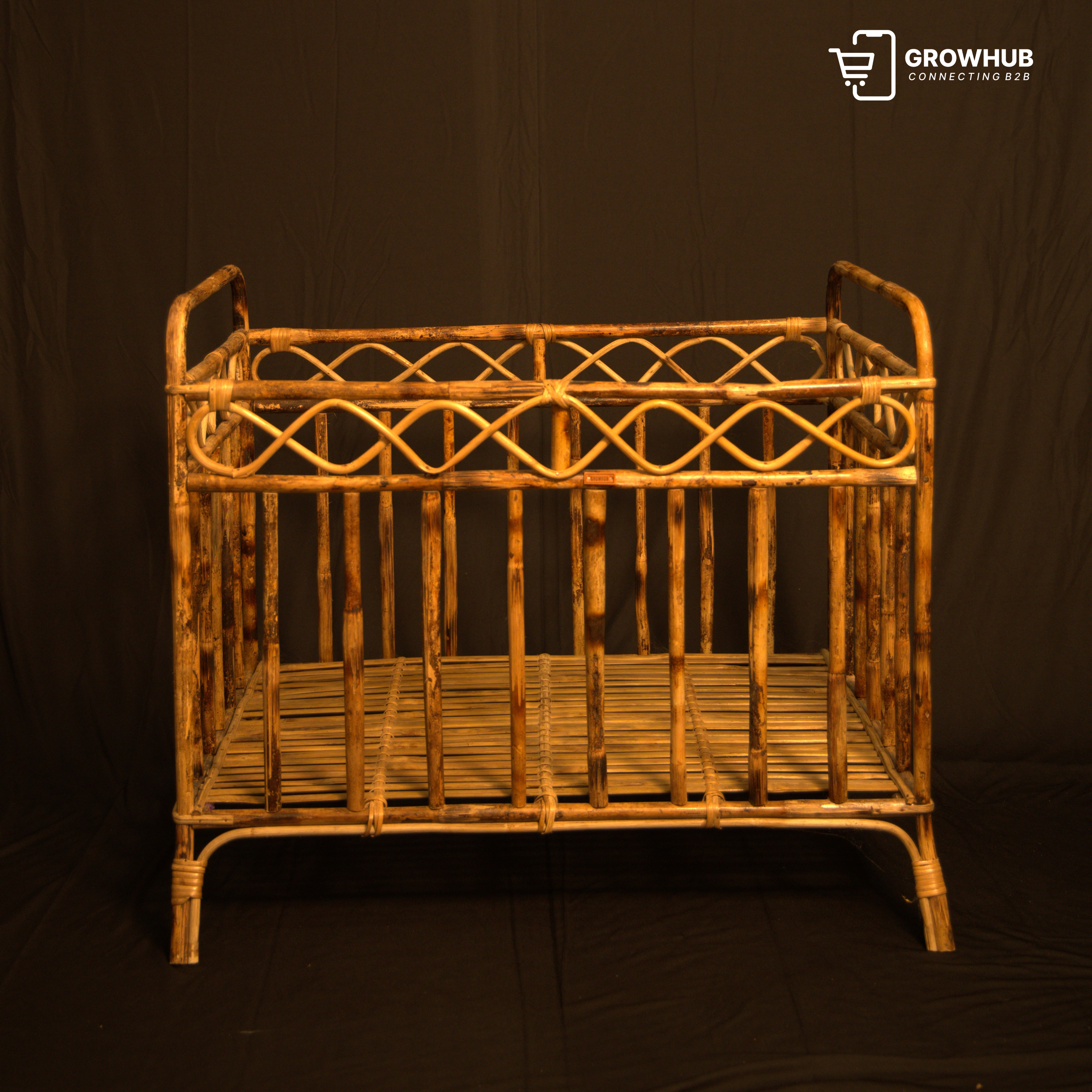 CANE & BAMBOO BABY CRIB