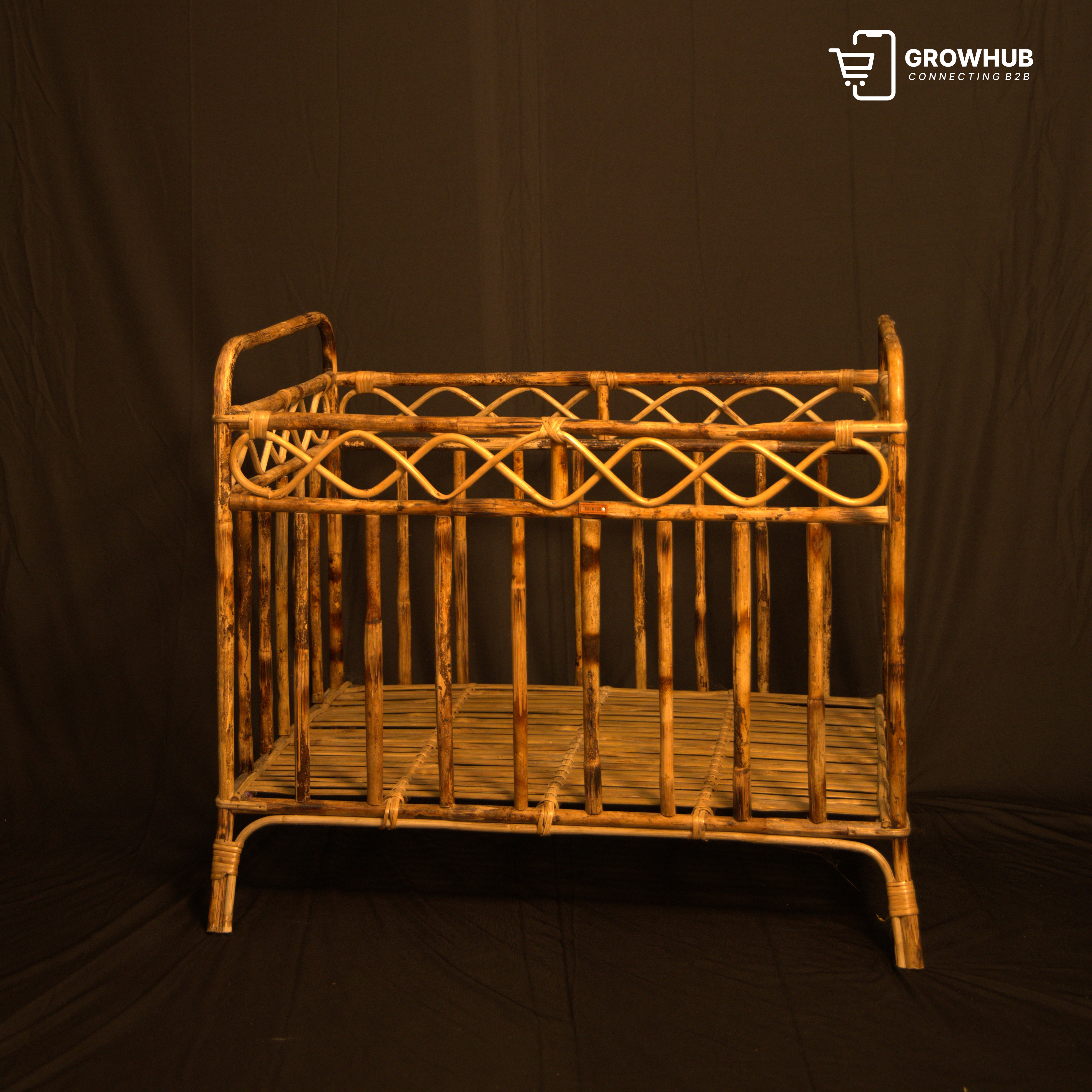 CANE & BAMBOO BABY CRIB