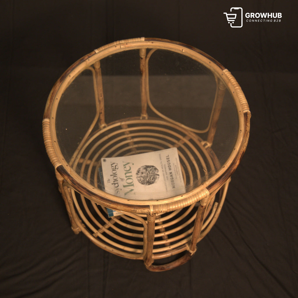 BOHO RATTAN SIDE TABLE