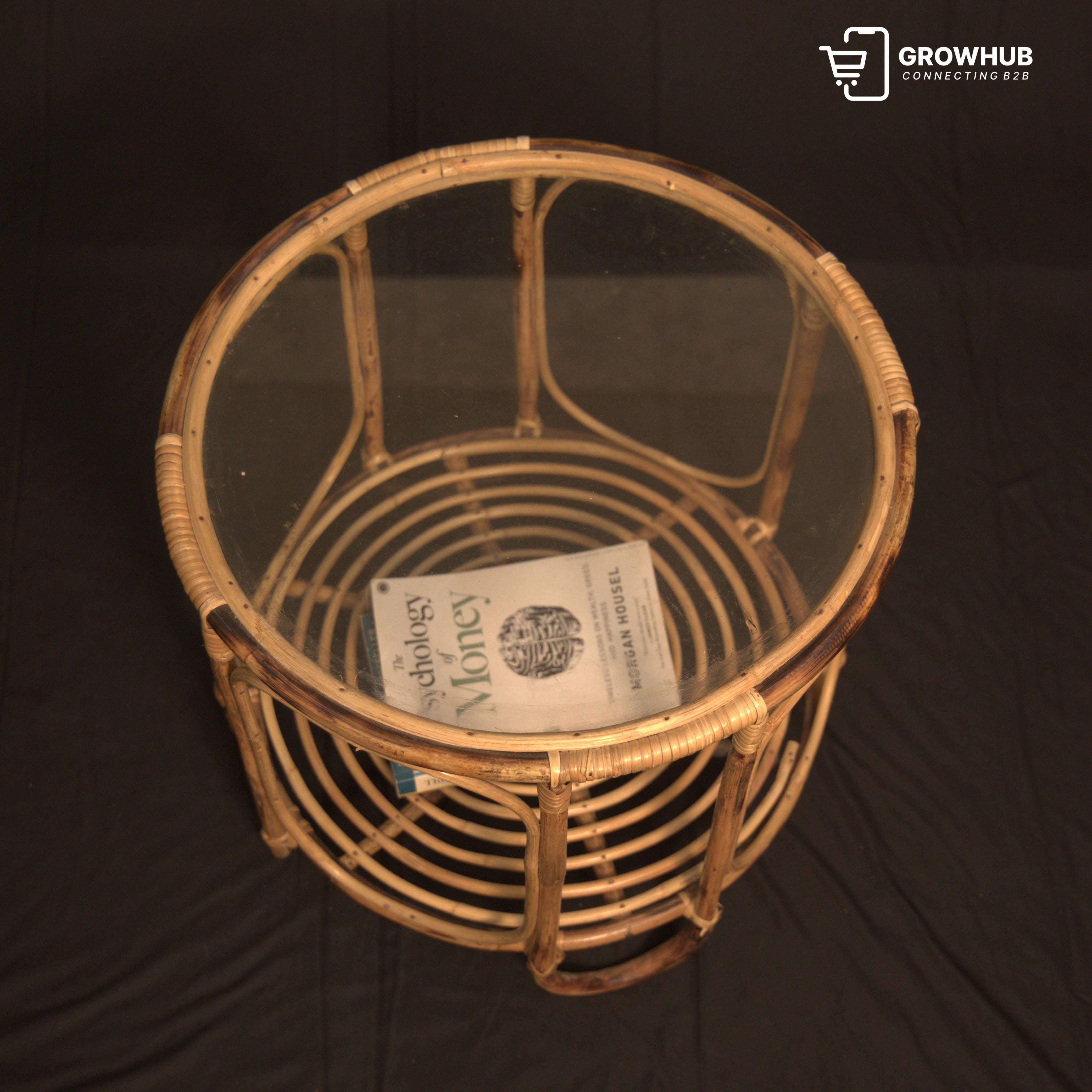 BOHO RATTAN SIDE TABLE