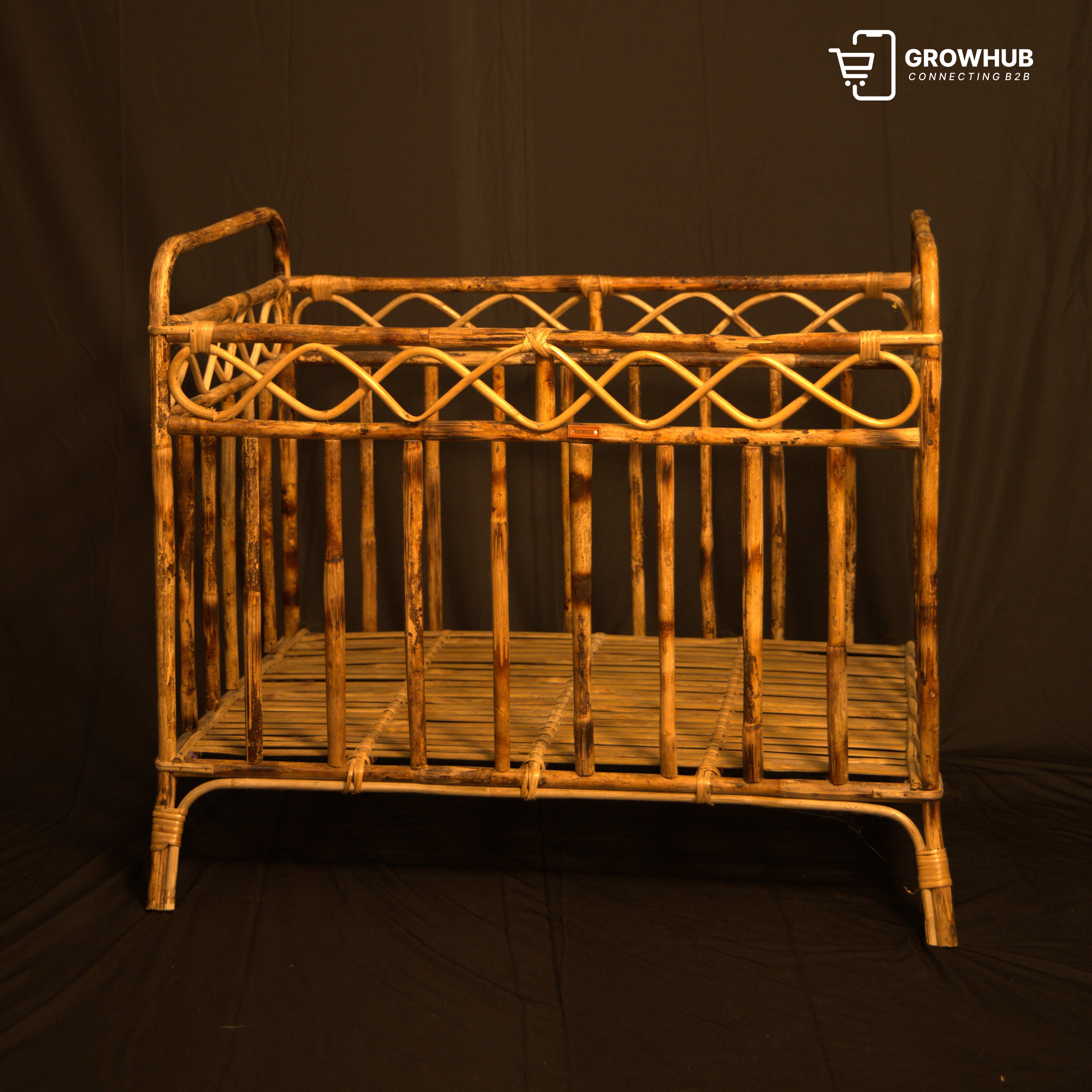 CANE & BAMBOO BABY CRIB