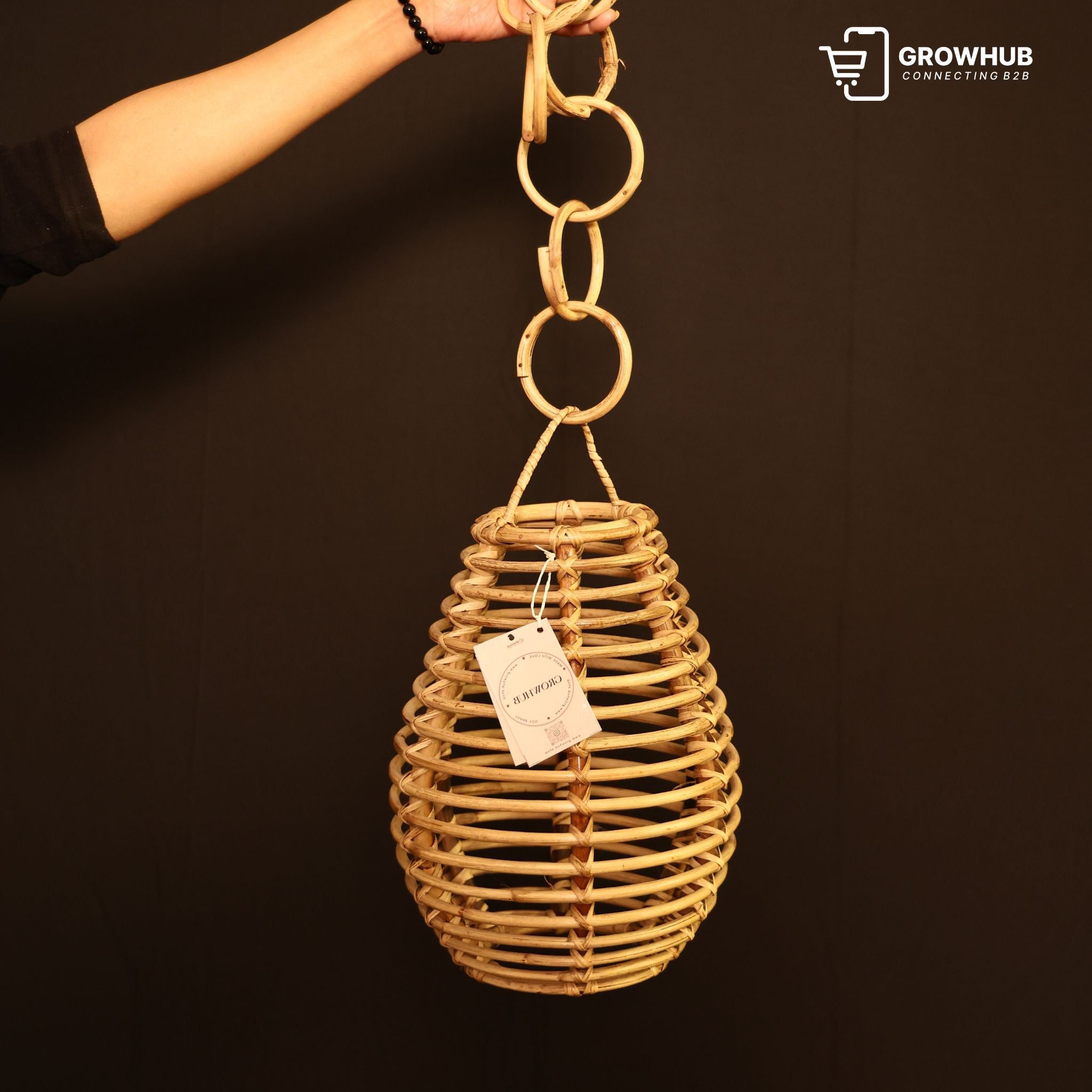 TEAR-DROP RATTAN LANTERN