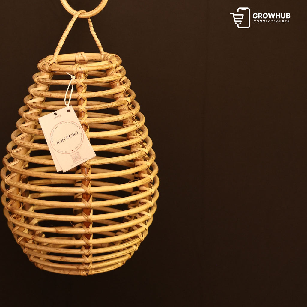 TEAR-DROP RATTAN LANTERN