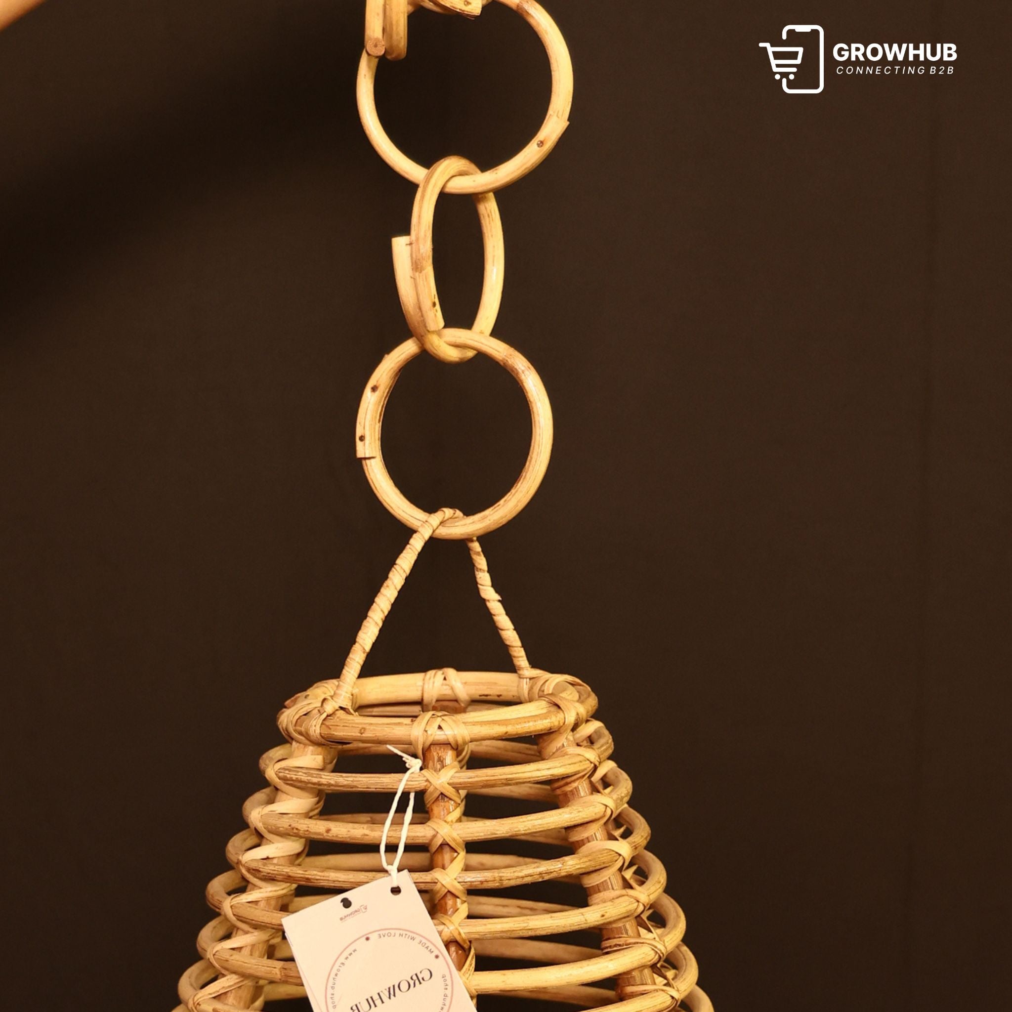 TEAR-DROP RATTAN LANTERN