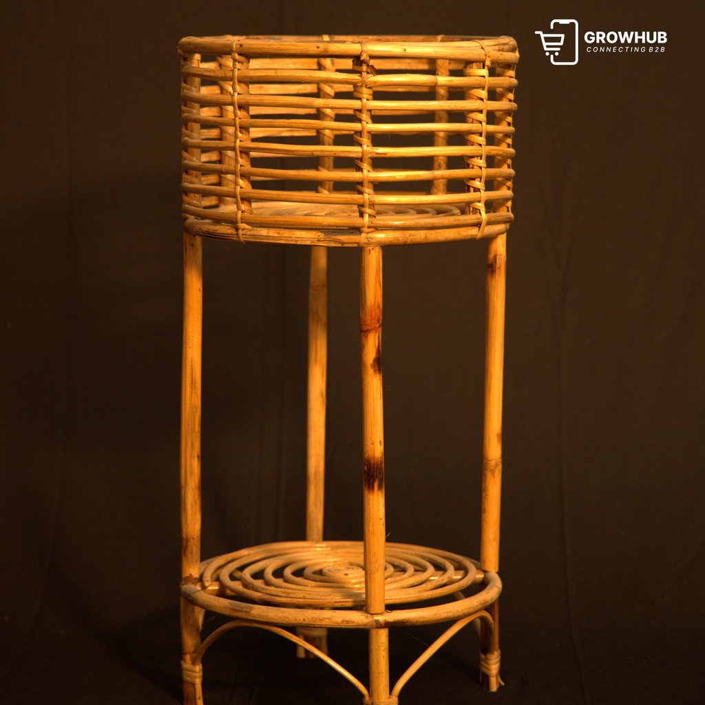 CANE 2-TIER PLANTER STAND