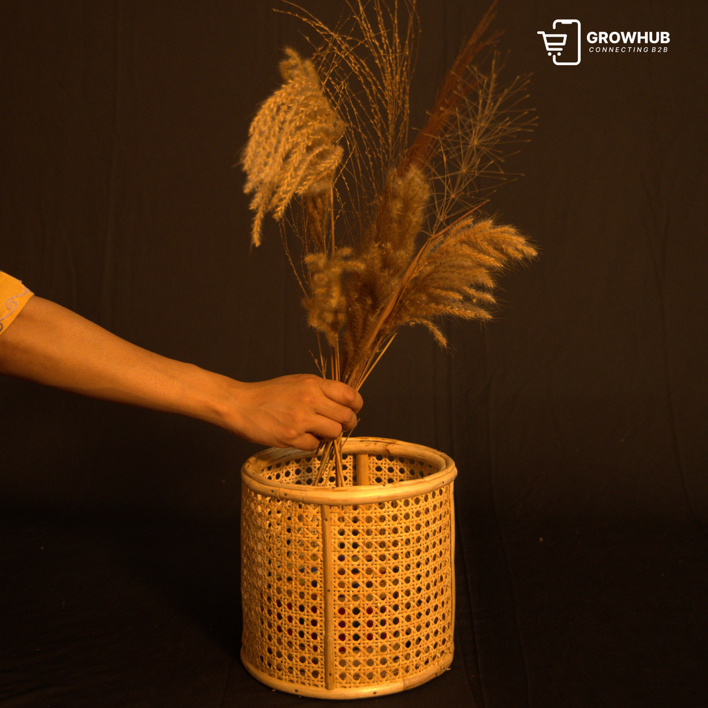 CANE FLOOR VASE