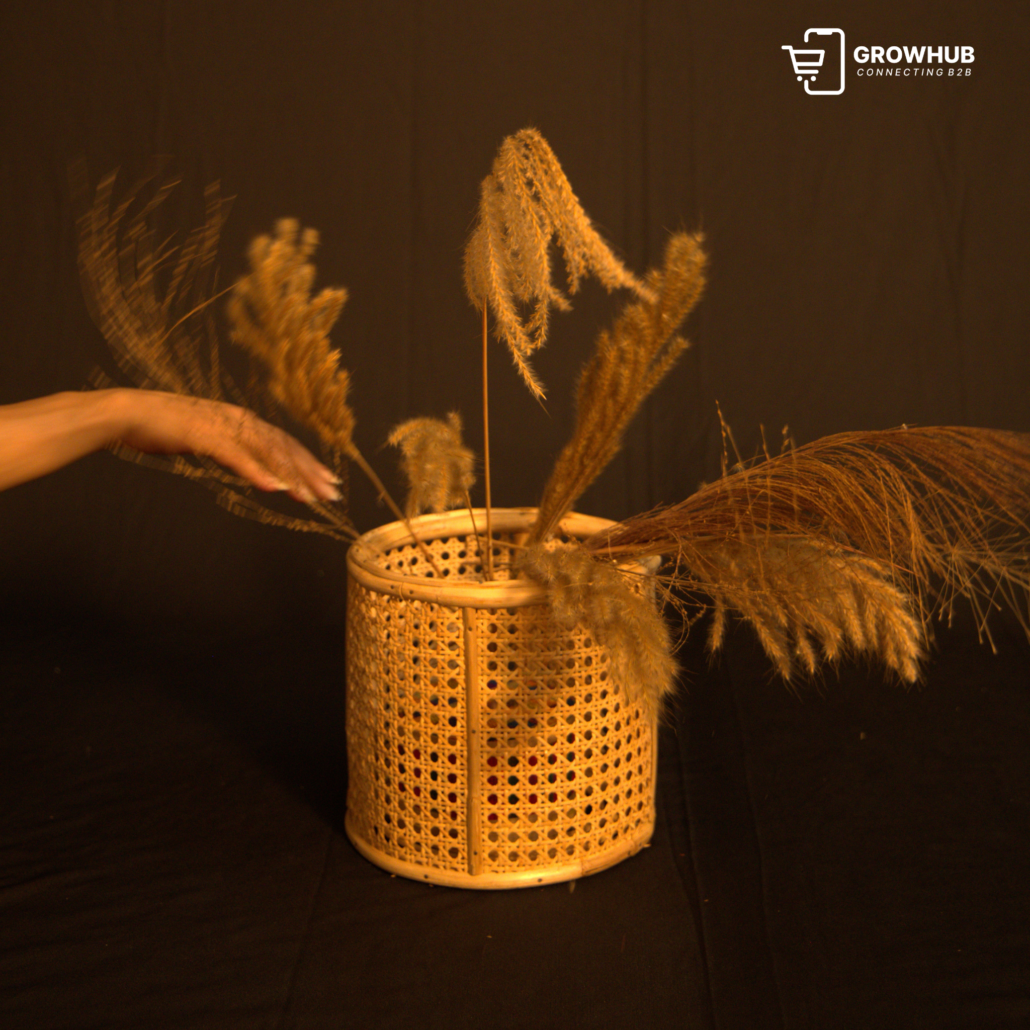 CANE FLOOR VASE