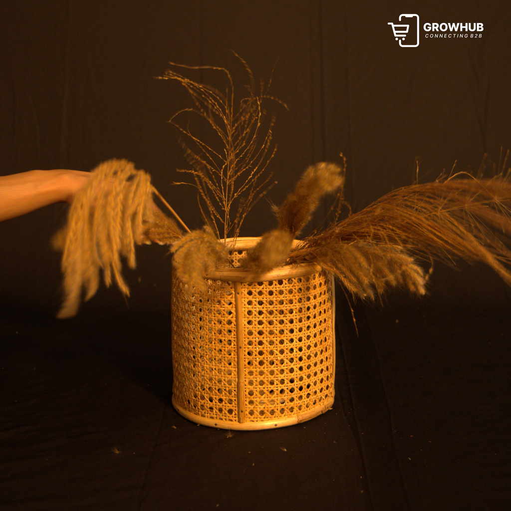 CANE FLOOR VASE