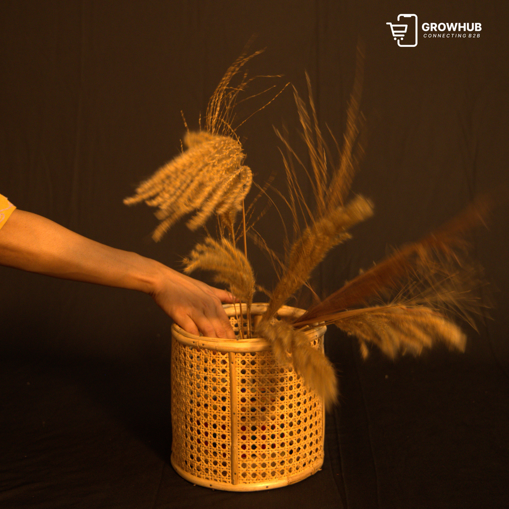 CANE FLOOR VASE