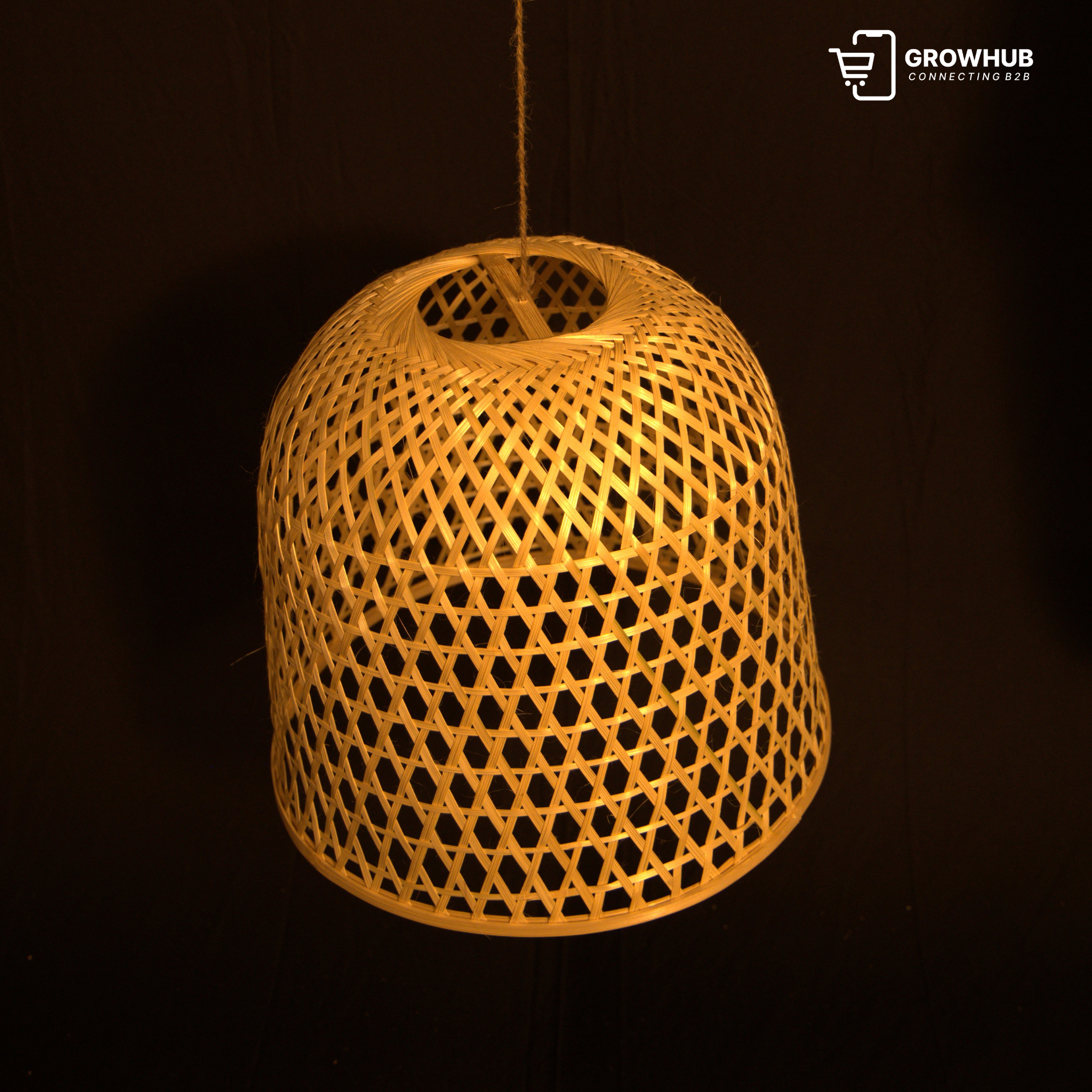 BAMBOO BELL-SHAPED PENDANT LIGHT