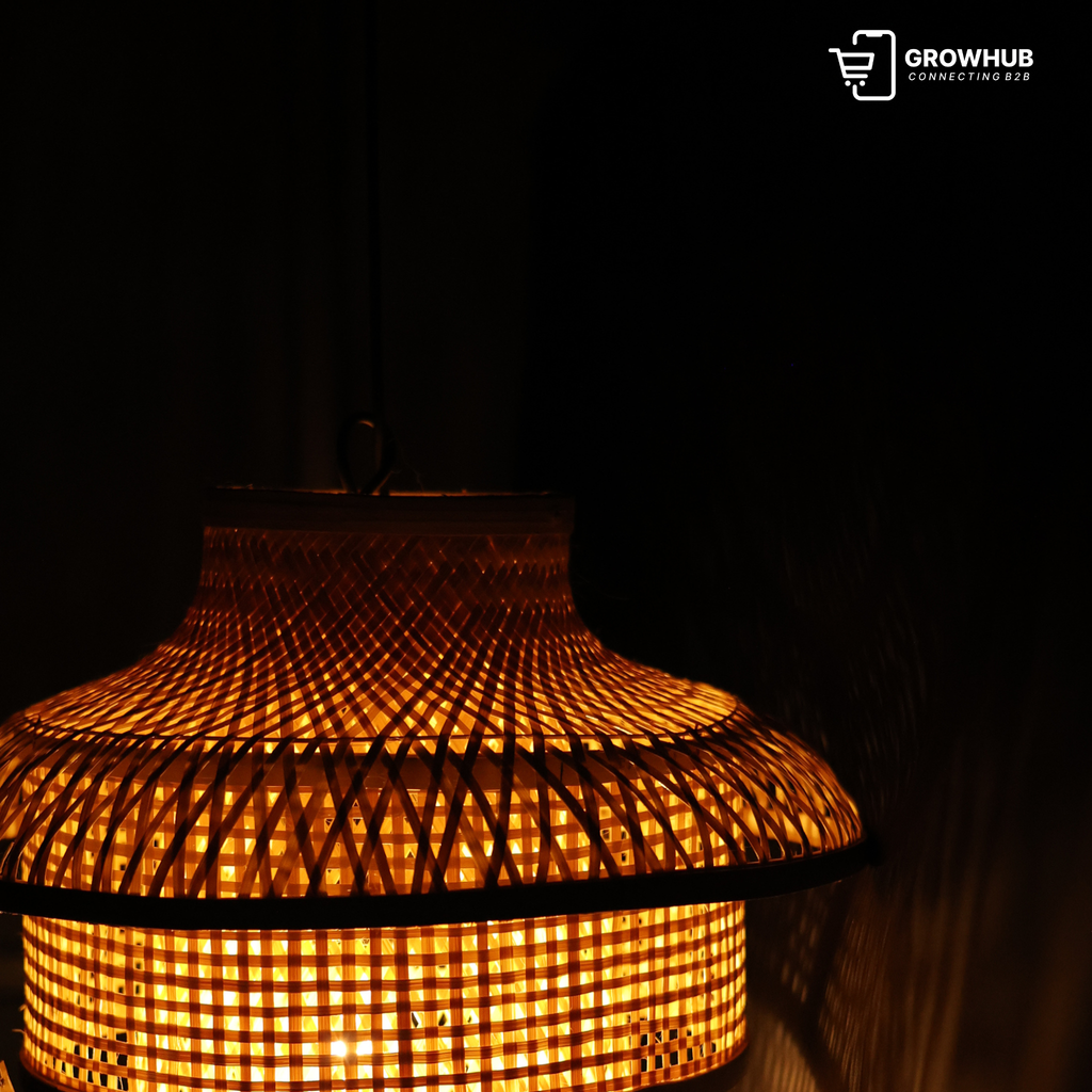 TIERED BAMBOO PENDANT LANTERN