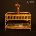HANDCRAFTED RECTANGULAR RATTAN TABLE