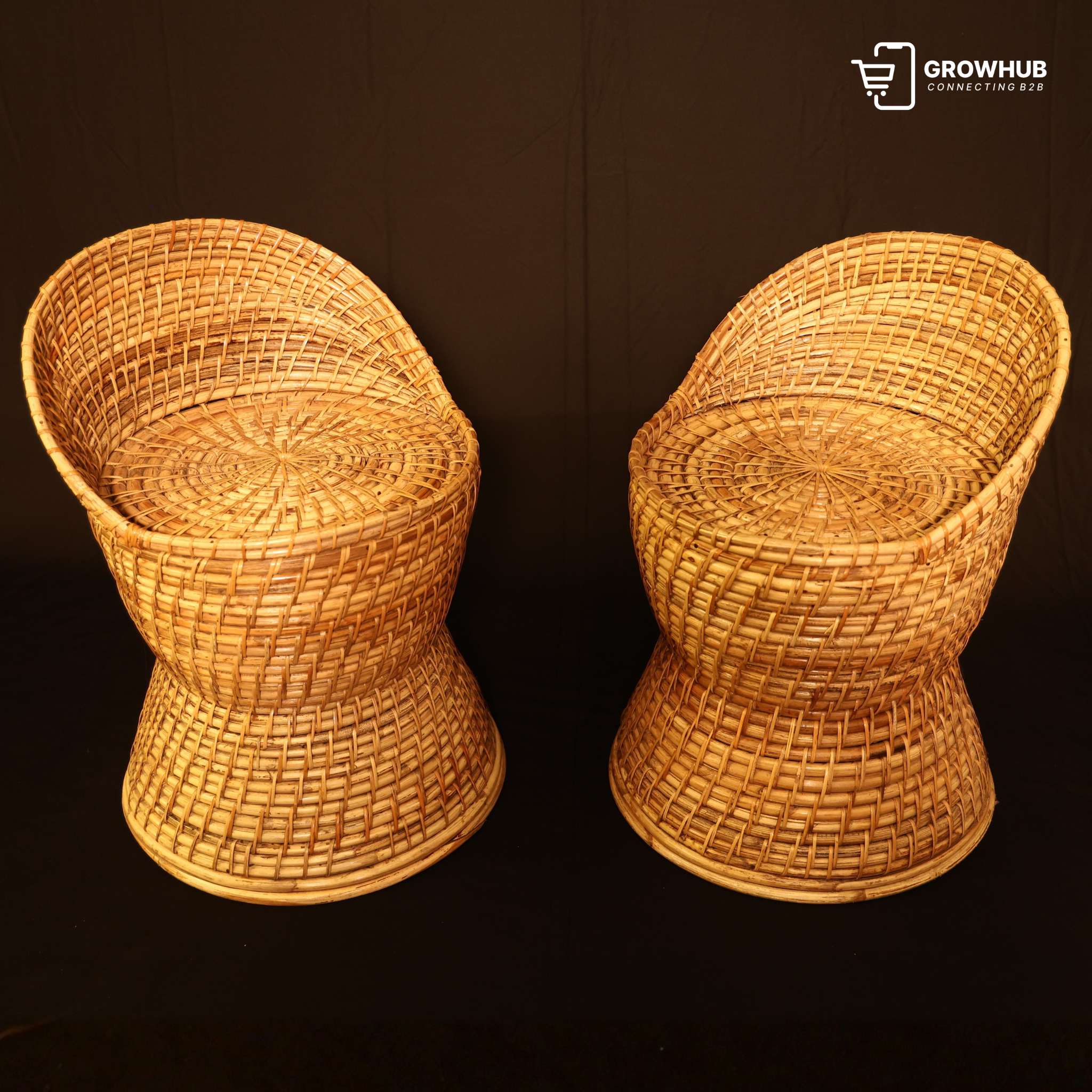 RATTAN COCOON STOOL