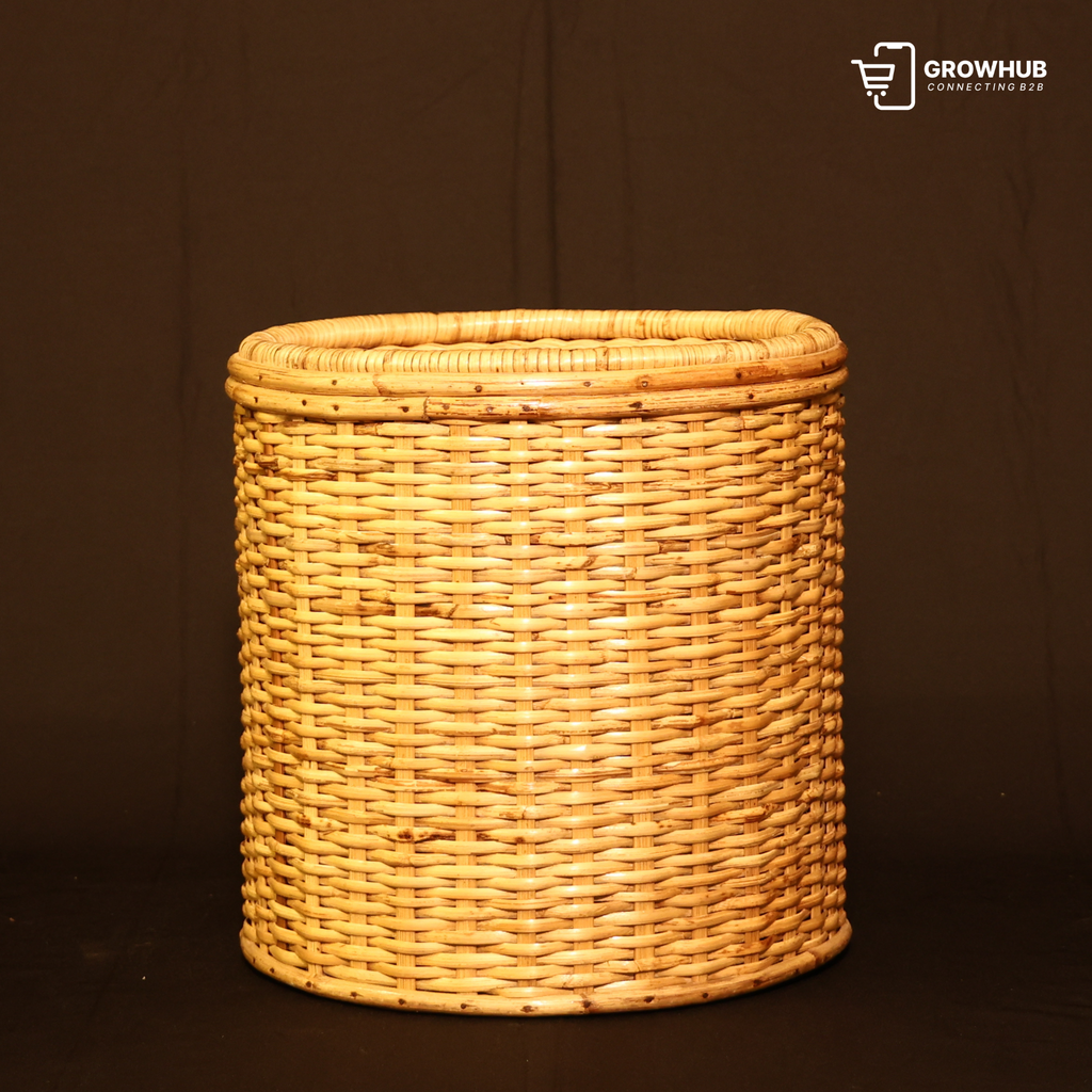 DRUM RATTAN STOOL