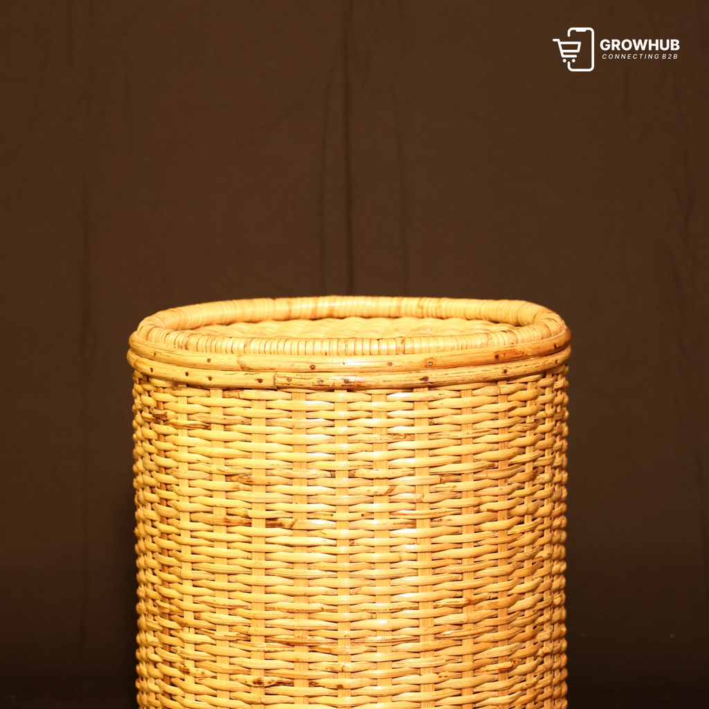 DRUM RATTAN STOOL