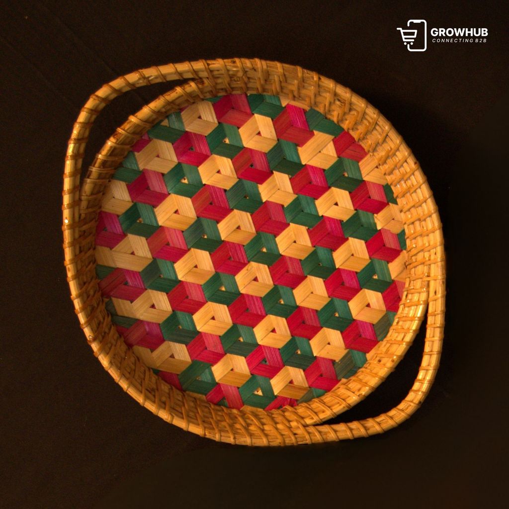 VERDANT BLOOM BAMBOO TRAYS (MULTICOLOR)
